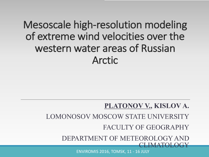 me mesoscale hi high re resolution modeling of of extreme
