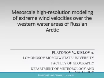 Me  Mesoscale hi  high-re  resolution modeling  of  of extreme win  wind veloc  locit  itie  ies  s