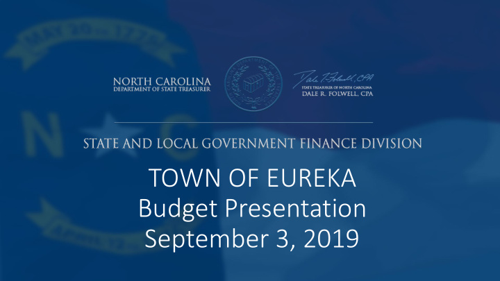 town of eureka budget presentation september 3 2019