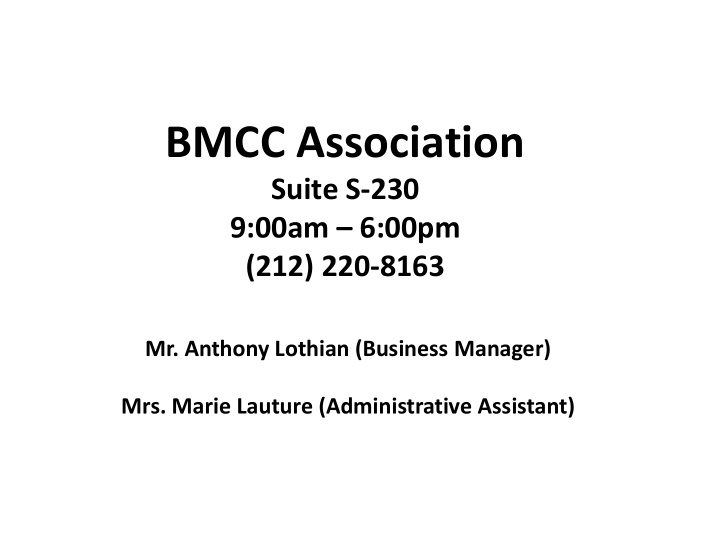 bmcc association