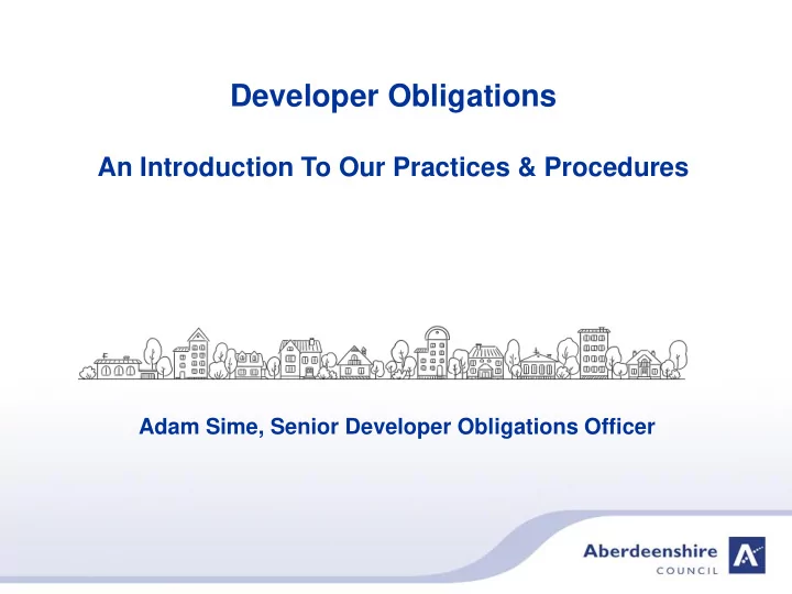 developer obligations