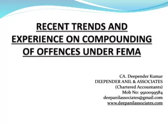 DEEPENDER ANIL &amp; ASSOCIATES  (Chartered Accountants)  Mob No: 9910099584