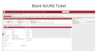 Blank NJUNS Ticket  Blank NJUNS Ticket  Poles and Asset Page  NJUNS Legacy and Ongoing User