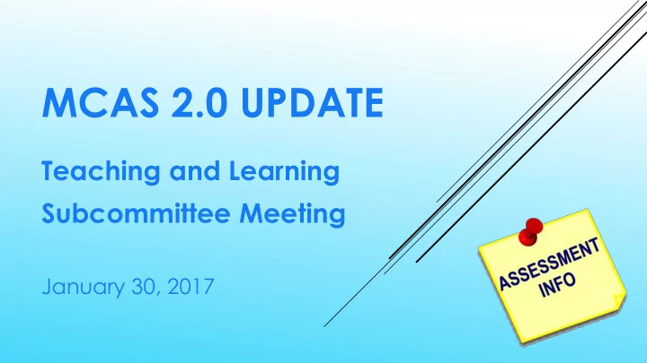 mcas 2 0 update
