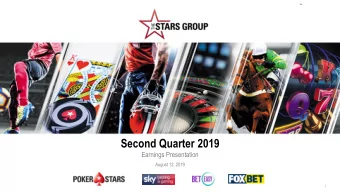 Second Quarter 2019  Earnings Presentation  August 12, 2019  1  CAUTIONARY NOTE REGARDING FORWARD