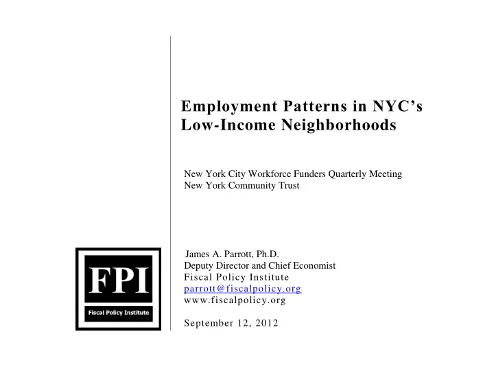 employment patterns in nyc s