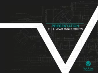 PRESENTATION  FULL-YEAR 2016 RESULTS  1  04/2017  Strictly confidential  DISCLAIMER  NEITHER THE