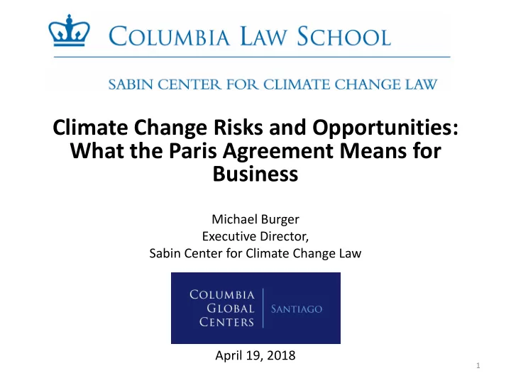 climate change risks and opportunities what the paris
