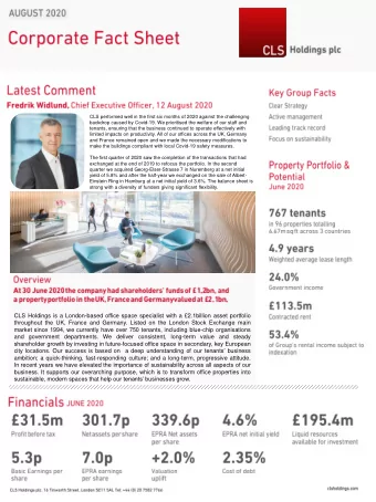 CLS Holdings is a London-based office space specialist with a 2.1billion asset portfolio