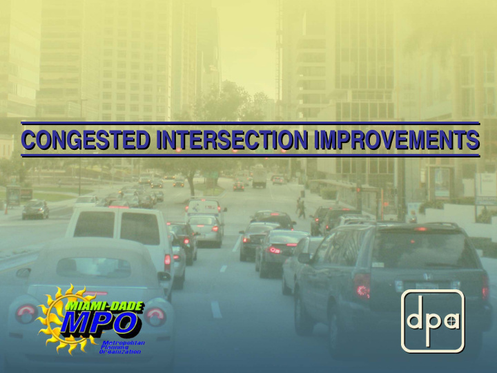 congested intersection improvements congested