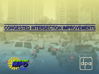 CONGESTED INTERSECTION IMPROVEMENTS  CONGESTED INTERSECTION IMPROVEMENTS  David Plummer &amp;