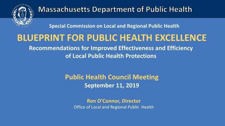 blueprint for public health excellence