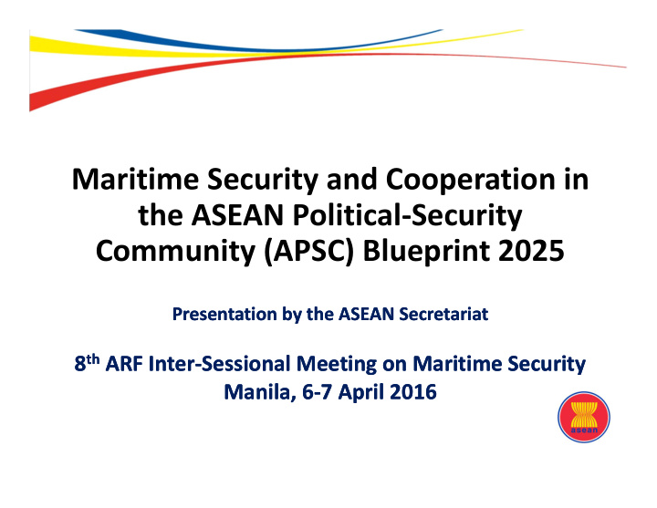 maritime security and cooperation in the asean political