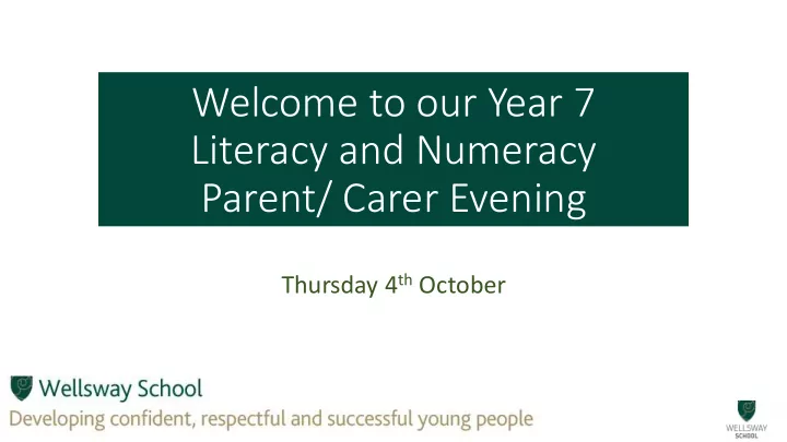 literacy and numeracy