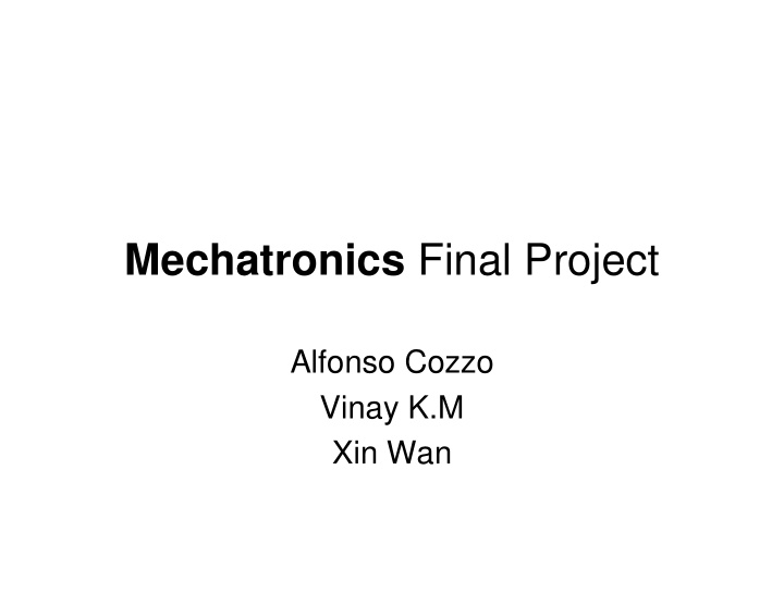 mechatronics final project