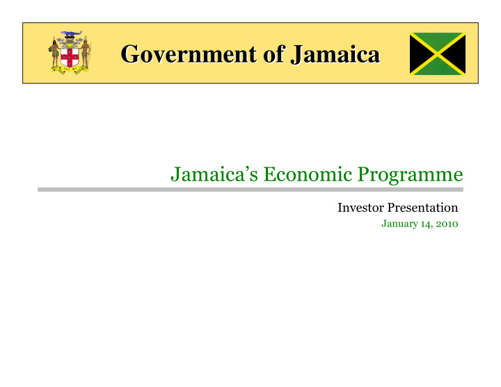 government of jamaica government of jamaica