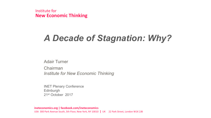 a decade of stagnation why