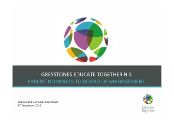 GREYSTONES  EDUCATE  TOGETHER  N.S    PARENT  NOMINEES  TO  BOARD  OF