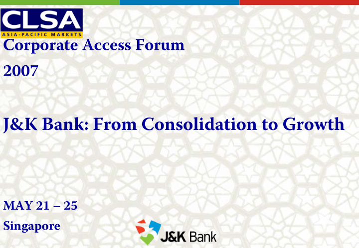 j k bank from consolidation to growth