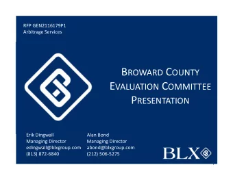 Question 1 The following features and analyses are included in BLXs annual report fee: 1.