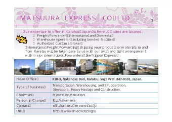 MA  T  S  U  U  R  A E  X  P  R  E  S  S C  O  .  L  T  D    O  u  r  e  x  p  e  r  t  i  s  et