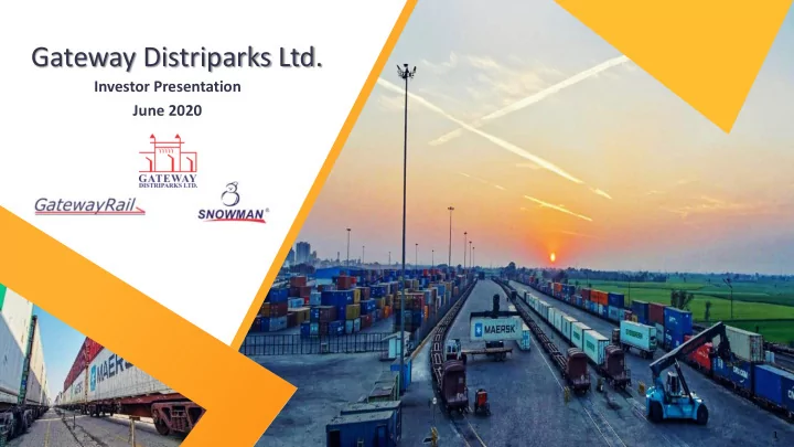 gateway distriparks ltd