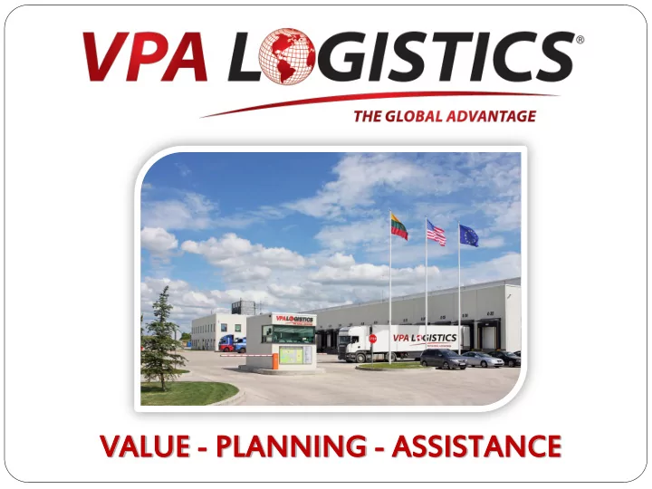va value e plannin ing g assis sistan ance ce