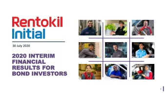 20  2020  20 INTERIM  INTERIM  FI  FINANC  NCIAL  IAL  RESUL  ESULTS  TS FO  FOR  BOND I  OND INV