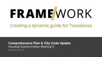 Comprehensive Plan &amp; City Code Update  Housing Subcommittee Meeting 5  September 26, 2019  ACP