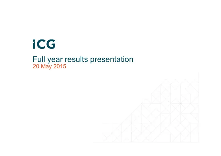 full year results presentation