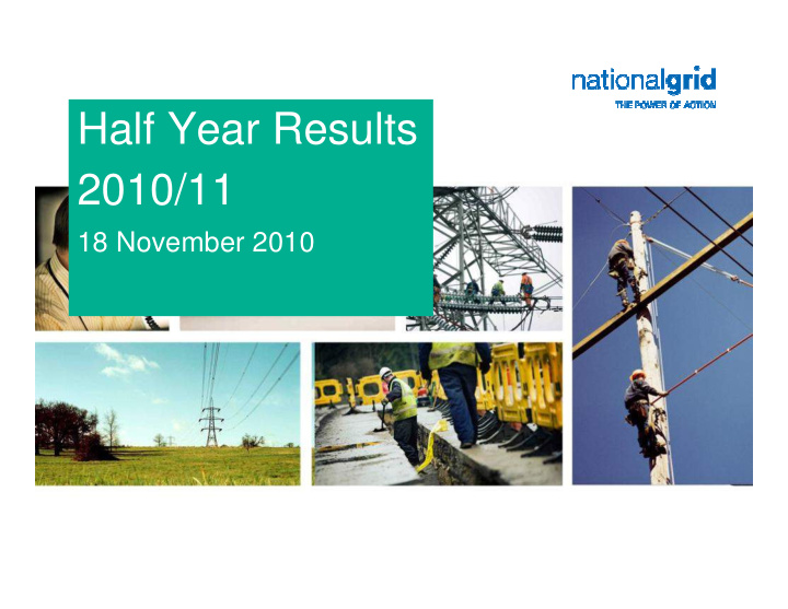 half year results 2010 11
