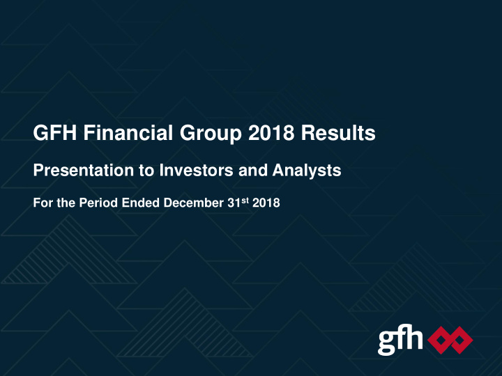 gfh financial group 2018 results