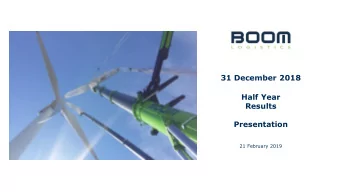 Half Year  Results  Presentation  21 February 2019  Highlights  Capital  Strategic  Financial