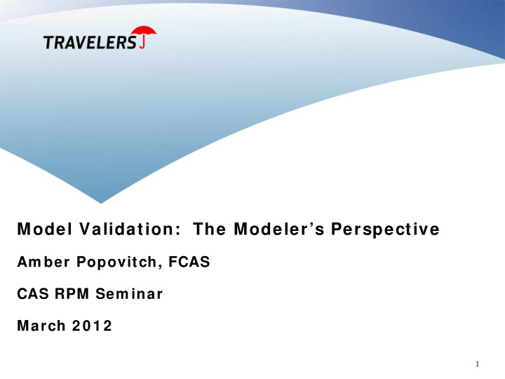 model validation the modeler s perspective