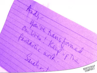 Boston: a Bootstrap Community  The journey of a bucket  Show Me the Money  Serving a niche market