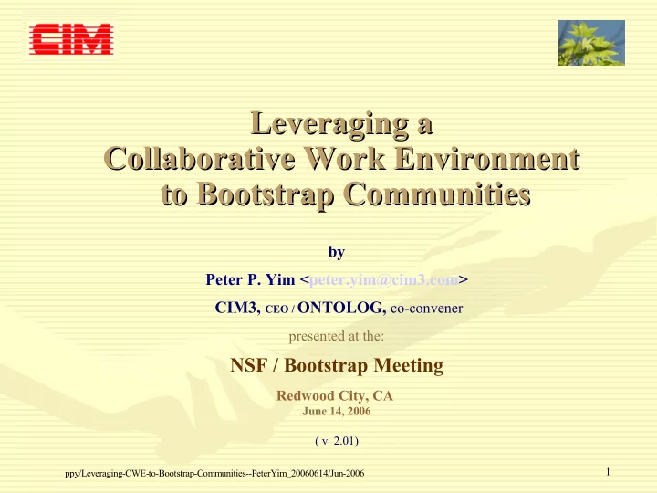 leveraging a leveraging a collaborative work environment