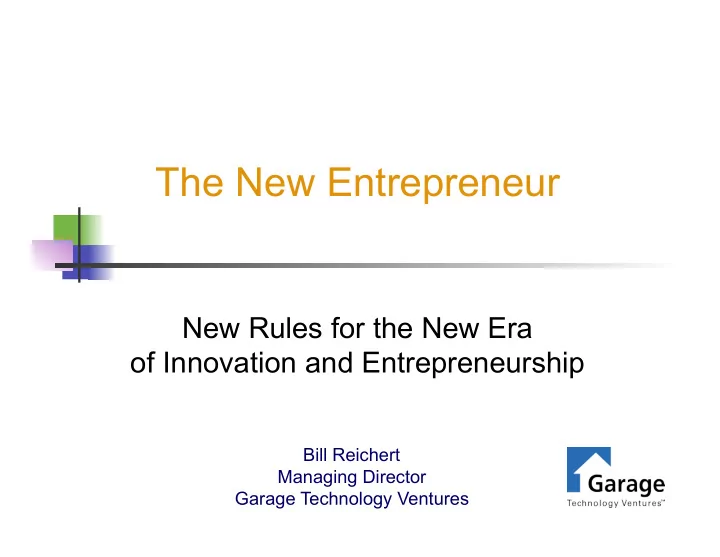 the new entrepreneur