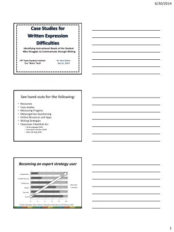 See hand-outs for the following:  Resources  Case studies  Measuring Progress