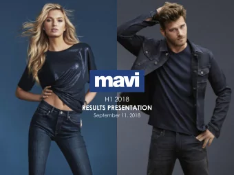 H1 2018  RESULTS PRESENTATION  September 11, 2018  0  0.13 / 0.33cm 0.13 / 0.33cm  (11.69)