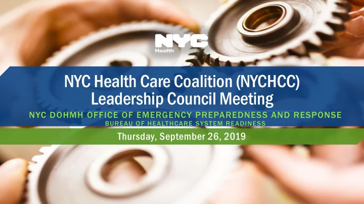 nyc health care coalition nychcc leadership council
