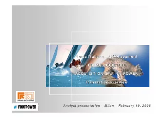 Borsa I taliana  I taliana    STAR segm ent  STAR segm ent  Borsa  PRI MA I NDUSTRI E  PRI MA