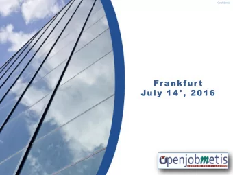 Frankfur t July 14, 2016  Conf  onfid  ident  ntial  The Temporary Work in Italy  Primary reasons