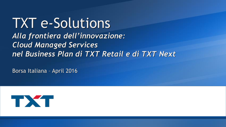 txt e solutions