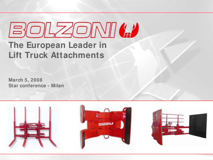 the european leader in lift truck attachments
