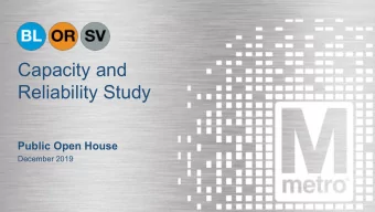 Capacity and  Reliability Study  Public Open House  December 2019  BOS Capacity and Reliability