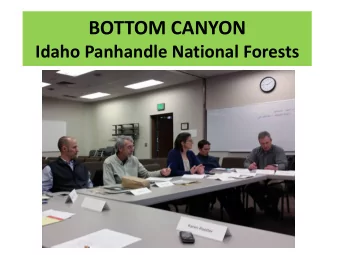 BOTTOM CANYON  Idaho Panhandle National Forests