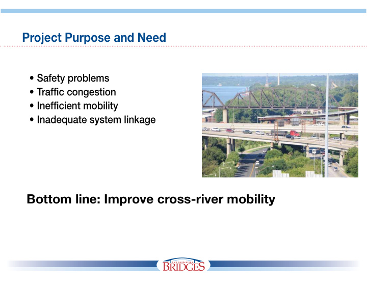 bottom line improve cross river mobility