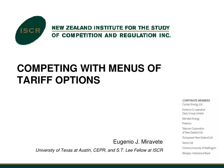 competing with menus of tariff options