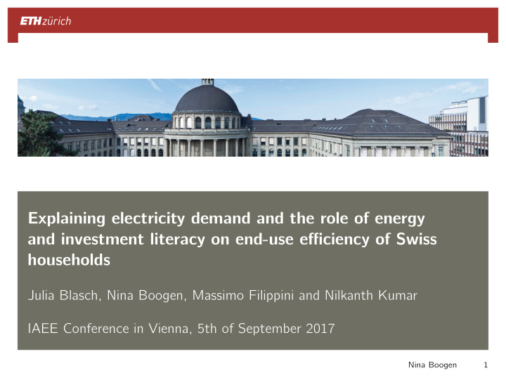 explaining electricity demand and the role of energy and