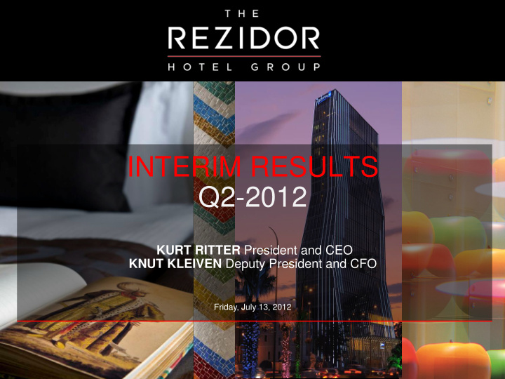 interim results q2 2012